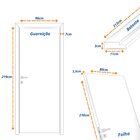 Kit Porta De Madeira 210x80cm Lisa Laqueada Moldufama Abertur