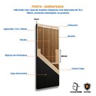 Kit Porta De Madeira 210x80cm Lisa Laqueada Moldufama Abertur
