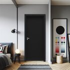 Kit Porta De Madeira 210x80cm Lisa Laqueada Moldufama Abertur