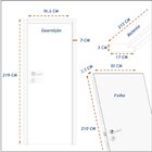 Kit Porta De Madeira 210x80cm Lisa Laqueada Moldufama Abertur