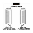 Kit Porta De Madeira 210x80cm Lisa Laqueada Moldufama Abertur