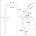 Kit Porta De Madeira 210x80cm Lisa Laqueada Moldufama Abertur