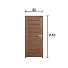 Kit Porta De Madeira 210x82cm Batente 11cm Fechadura Externa