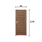 Kit Porta De Madeira 210x82cm Batente 11cm Fechadura Externa