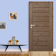 Kit Porta De Madeira 210x82cm Batente 11cm Fechadura Externa