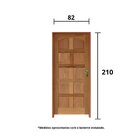 Kit Porta De Madeira 210x82cm Batente 11cm Fechadura Golf Rod