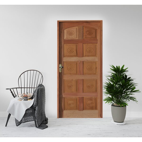 Kit Porta De Madeira 210x82cm Batente 11cm Fechadura Golf Rod