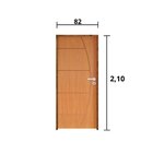 Kit Porta De Madeira 210x82cm Batente 11cm Fechadura Rolete B