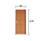 Kit Porta De Madeira 210x82cm Batente 11cm Fechadura Stilo Be