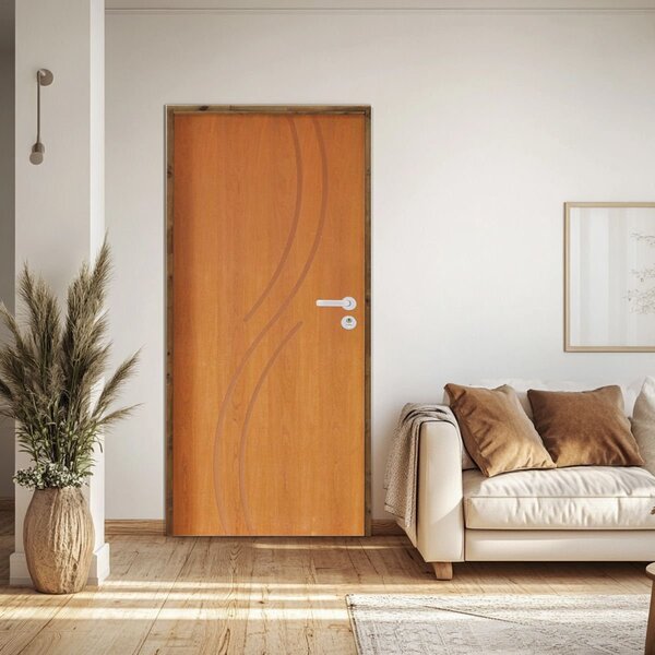 Kit Porta De Madeira 210x82cm Batente 11cm Fechadura Stilo Co