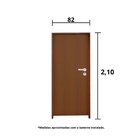 Kit Porta De Madeira 210x82cm Batente 11cm Fechadura Stilo Ro