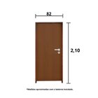Kit Porta De Madeira 210x82cm Batente 11cm Fechadura Stilo Ro
