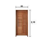 Kit Porta De Madeira 210x82cm Batente 14cm Fechadura Externa