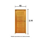 Kit Porta De Madeira 210x82cm Batente 14cm Fechadura Externa