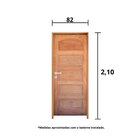 Kit Porta De Madeira 210x82cm Batente 14cm Fechadura Externa