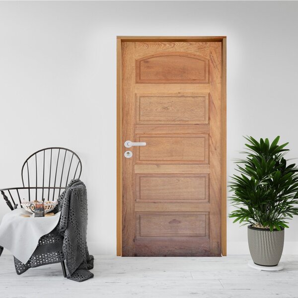 Kit Porta De Madeira 210x82cm Batente 14cm Fechadura Externa