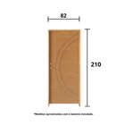 Kit Porta De Madeira 210x82cm Batente 14cm Fechadura Golf Con