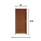 Kit Porta De Madeira 210x82cm Batente 14cm Fechadura Golf Rod