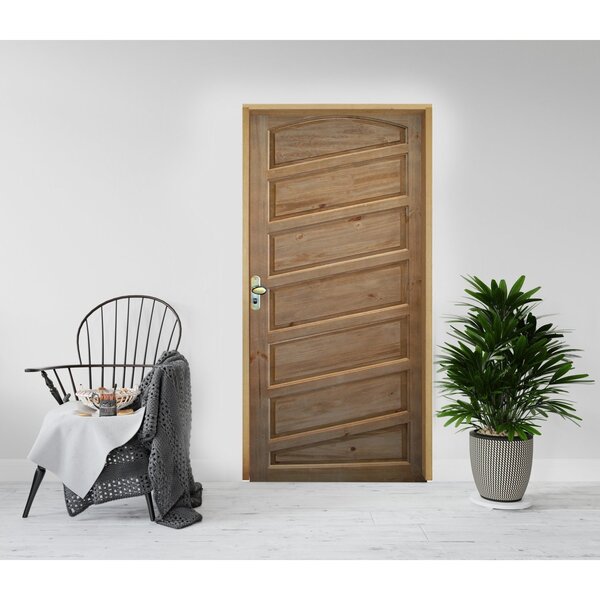 Kit Porta De Madeira 210x82cm Batente 14cm Fechadura Golf Rod