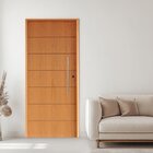 Kit Porta De Madeira 210x82cm Batente 14cm Fechadura Rolete R