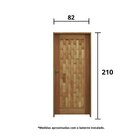 Kit Porta De Madeira 210x82cm Batente 14cm Fechadura Stilo Ro