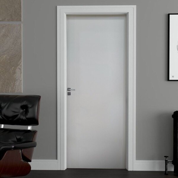 Kit Porta De Madeira 210x82cm Batente 14cm Lisa Primer Unipor