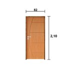 Kit Porta De Madeira 210x82cm Batente 9cm Fechadura Stilo Bel