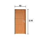 Kit Porta De Madeira 210x82cm Batente 9cm Fechadura Stilo Bel