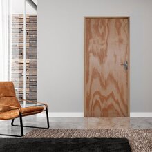 Kit Porta De Madeira 210x90cm Batente 11cm Fechadura Alavanca