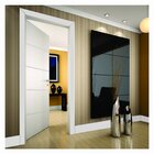 Kit Porta De Madeira 210x90cm Frisada Laqueada Moldufama Aber