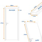 Kit Porta De Madeira 210x90cm Lisa Laqueada Direita Moldufama