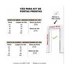 Kit Porta De Madeira 210x90cm Lisa Laqueada Direita Moldufama