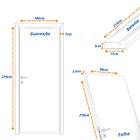 Kit Porta De Madeira 210x90cm Lisa Laqueada Esquerda Moldufam