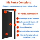 Kit Porta De Madeira 210x90cm Lisa Laqueada Moldufama Abertur