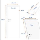 Kit Porta De Madeira 210x90cm Lisa Laqueada Moldufama Abertur