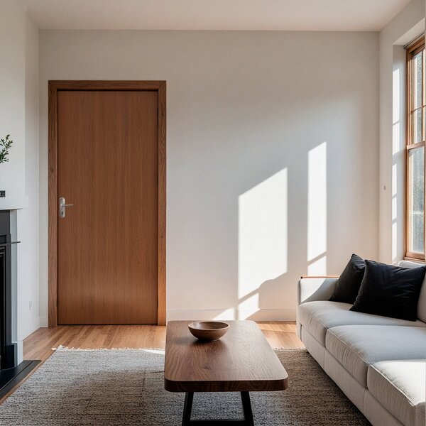 Kit Porta De Madeira 210x92cm Batente 11cm Fechadura Alavanca