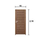 Kit Porta De Madeira 210x92cm Batente 11cm Fechadura Externa
