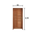 Kit Porta De Madeira 210x92cm Batente 14cm Fechadura Externa