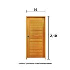 Kit Porta De Madeira 210x92cm Batente 14cm Fechadura Externa