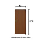 Kit Porta De Madeira 210x92cm Batente 14cm Fechadura Golf Rod