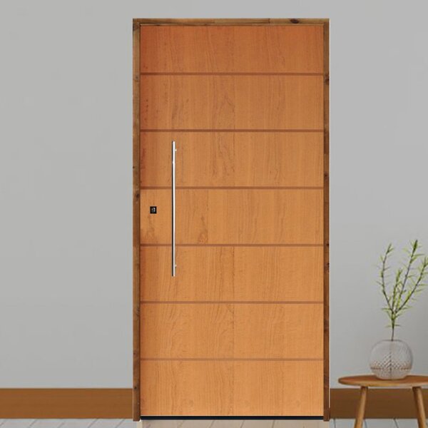 Kit Porta De Madeira 210x92cm Batente 14cm Fechadura Rolete B