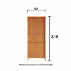 Kit Porta De Madeira 210x92cm Batente 14cm Fechadura Rolete B