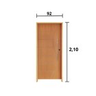 Kit Porta De Madeira 210x92cm Batente 14cm Fechadura Rolete B