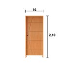 Kit Porta De Madeira 210x92cm Batente 14cm Fechadura Rolete B