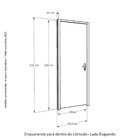 Kit Porta De Madeira 210x92cm Batente 9cm Fechadura Golf Roda