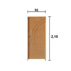 Kit Porta De Madeira 210x92cm Batente De 14cm Fechadura Rolet