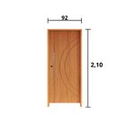 Kit Porta De Madeira 210x92cm Batente De 14cm Fechadura Rolet