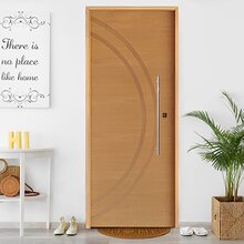 Kit Porta De Madeira 210x92cm Batente De 14cm Fechadura Rolet