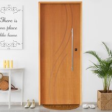 Kit Porta De Madeira 210x92cm Batente De 14cm Fechadura Rolet