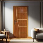 Kit Porta De Madeira 212x83cm Batente De Aluminio 4,7cm Durap